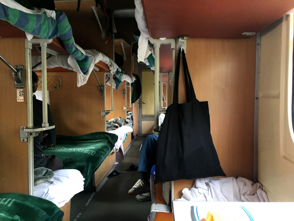 The 3rd class of an Uzbek train and the comfy beds