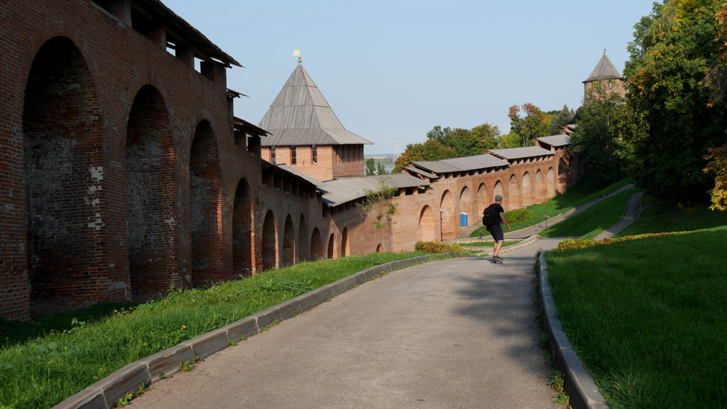 Skating in the Kremlin was fun, until they told us it's not allowed