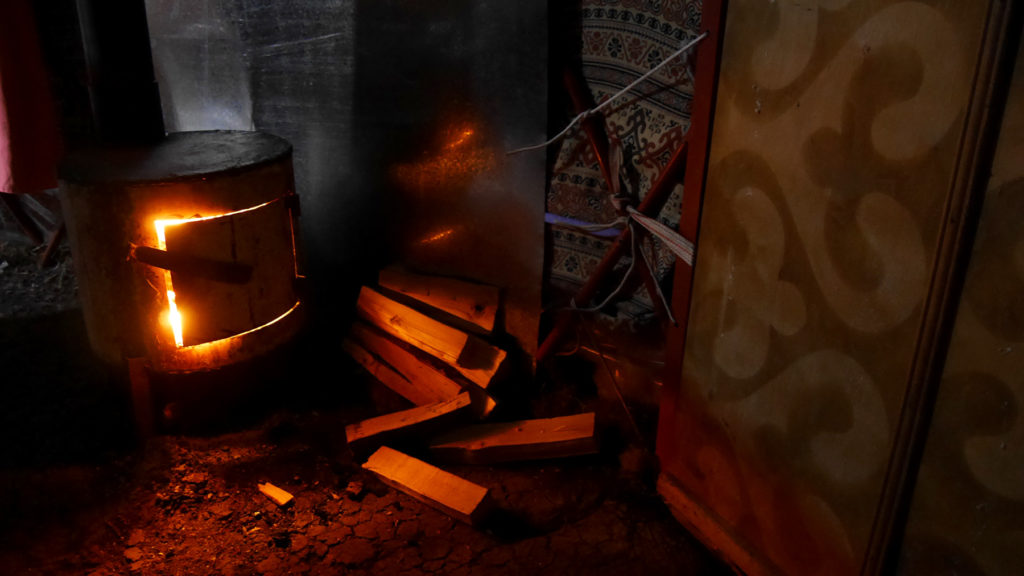 The oven in our yurt