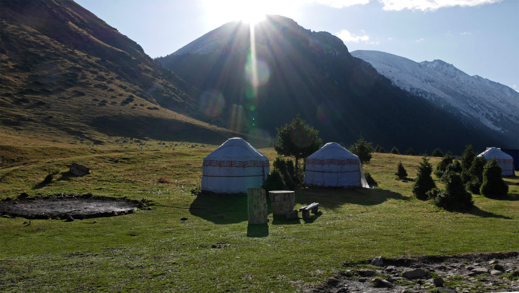 Some of the smaller yurts