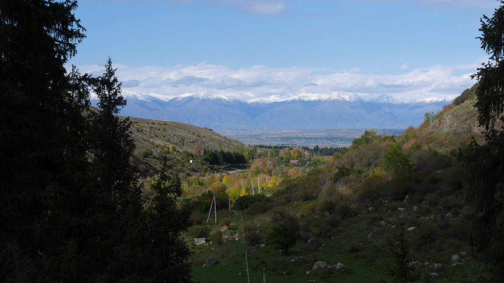 Blick Richtung Karakol am Rückweg von Altyn Arashan