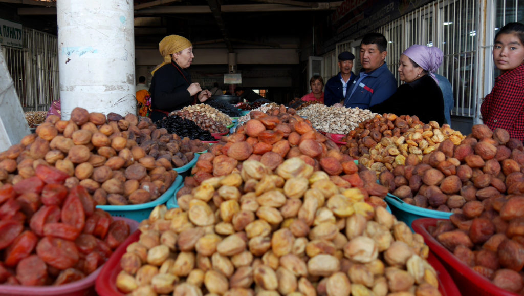 We often buy dried fruits and nuts from the bazaars as a travel snack