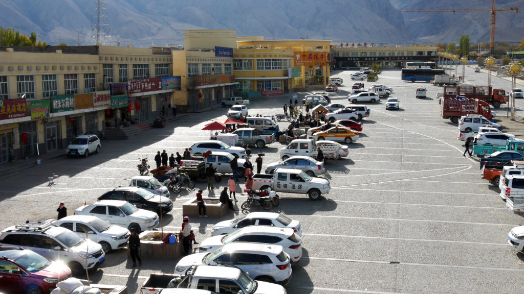 The parking lot next to K2 hostel was always busy