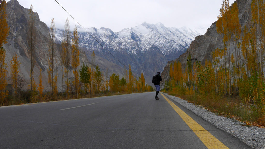 Skateboarding on the Karakoram Highway!