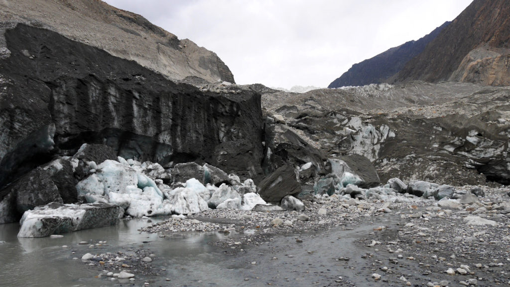 The beginning of the glacier