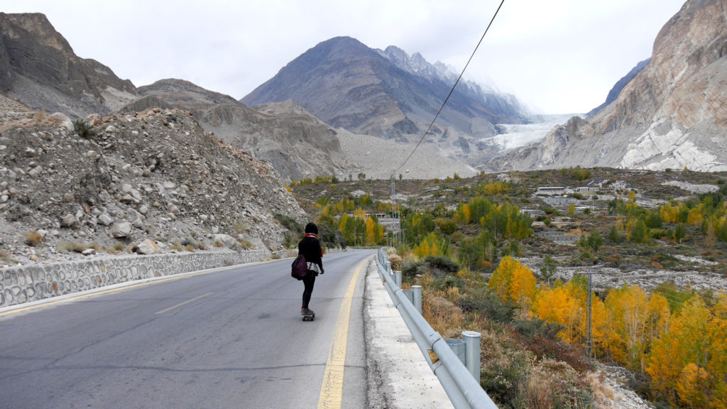 In the distance you can see the Passu Glacier