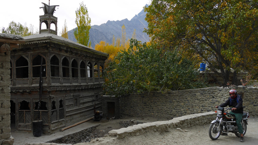 An old wooden mosque near the Shigar Fort