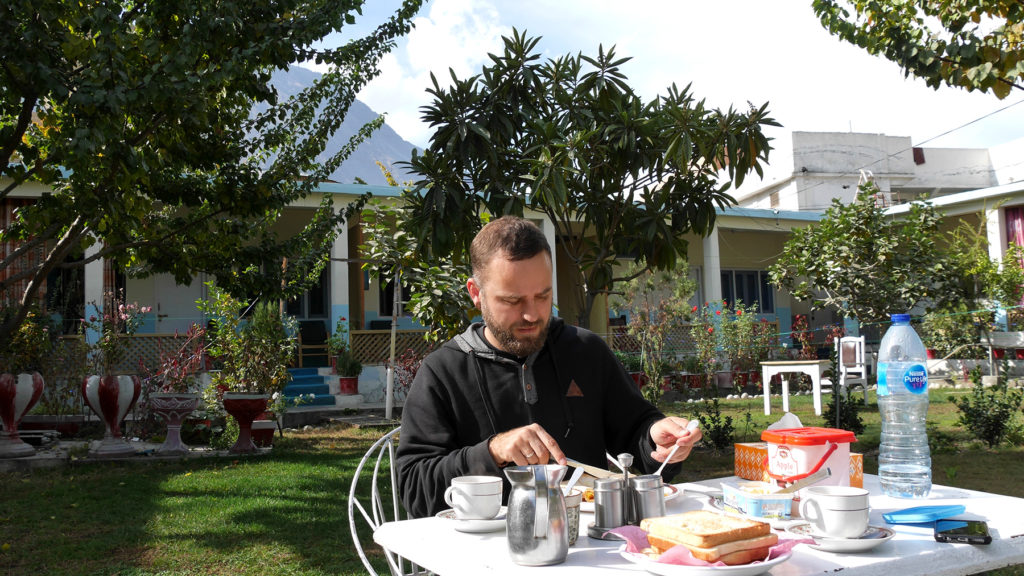 Frühstück im Garten