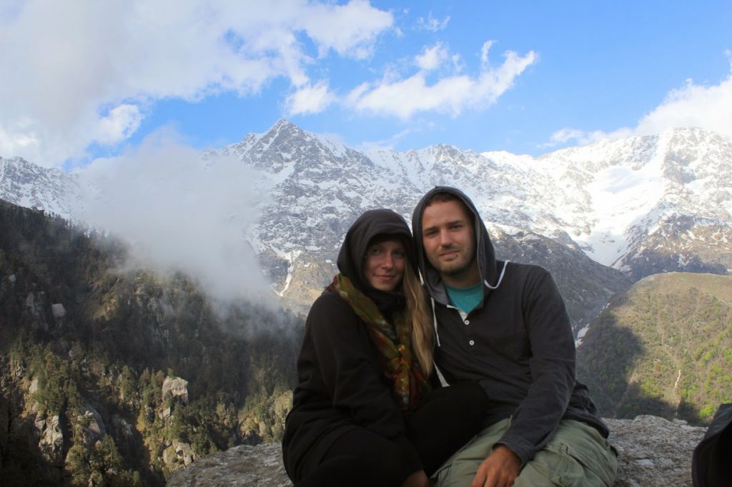 Young us five years ago at the Triund Hill. Btw, Seri is ecologically still traveling with the same clothes :-D