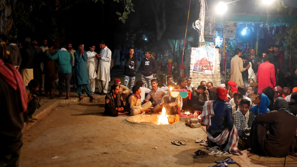 Crowd enjoying the cozy feeling