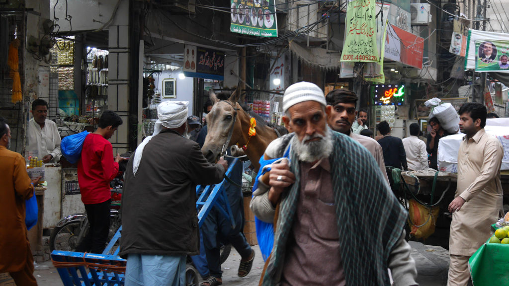 Busy bazaar in the Walled City