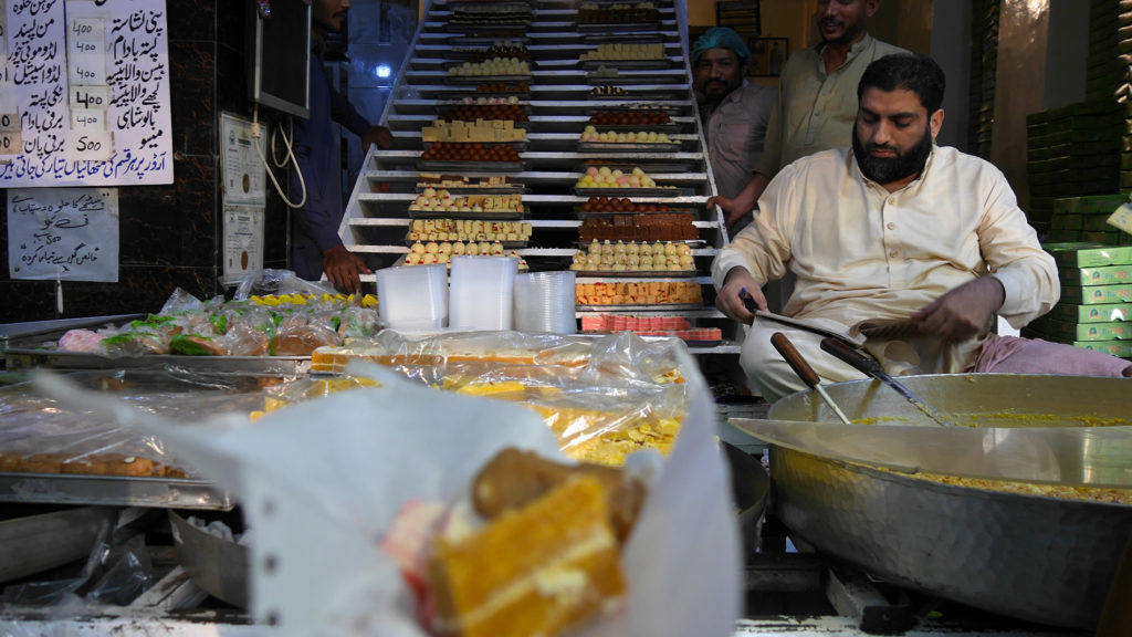 The king of sweets on his throne