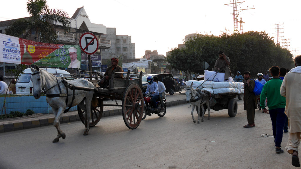 You can see all modes of transport on the streets of Lahore