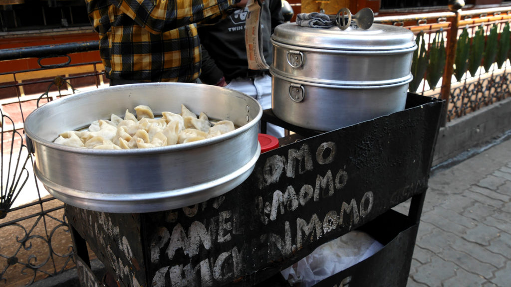 Momo stand in Mcleod Ganj