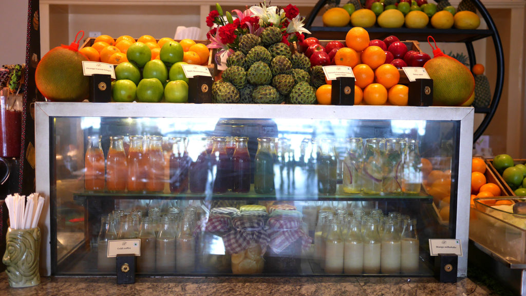 Smoothie bar at the breakfast