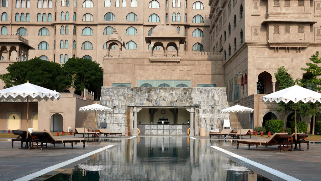The hotel’s pool