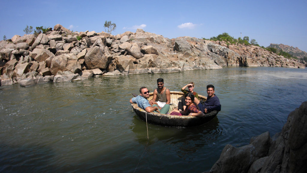 We also did a little tour with the coracle (round, basket-like boat)