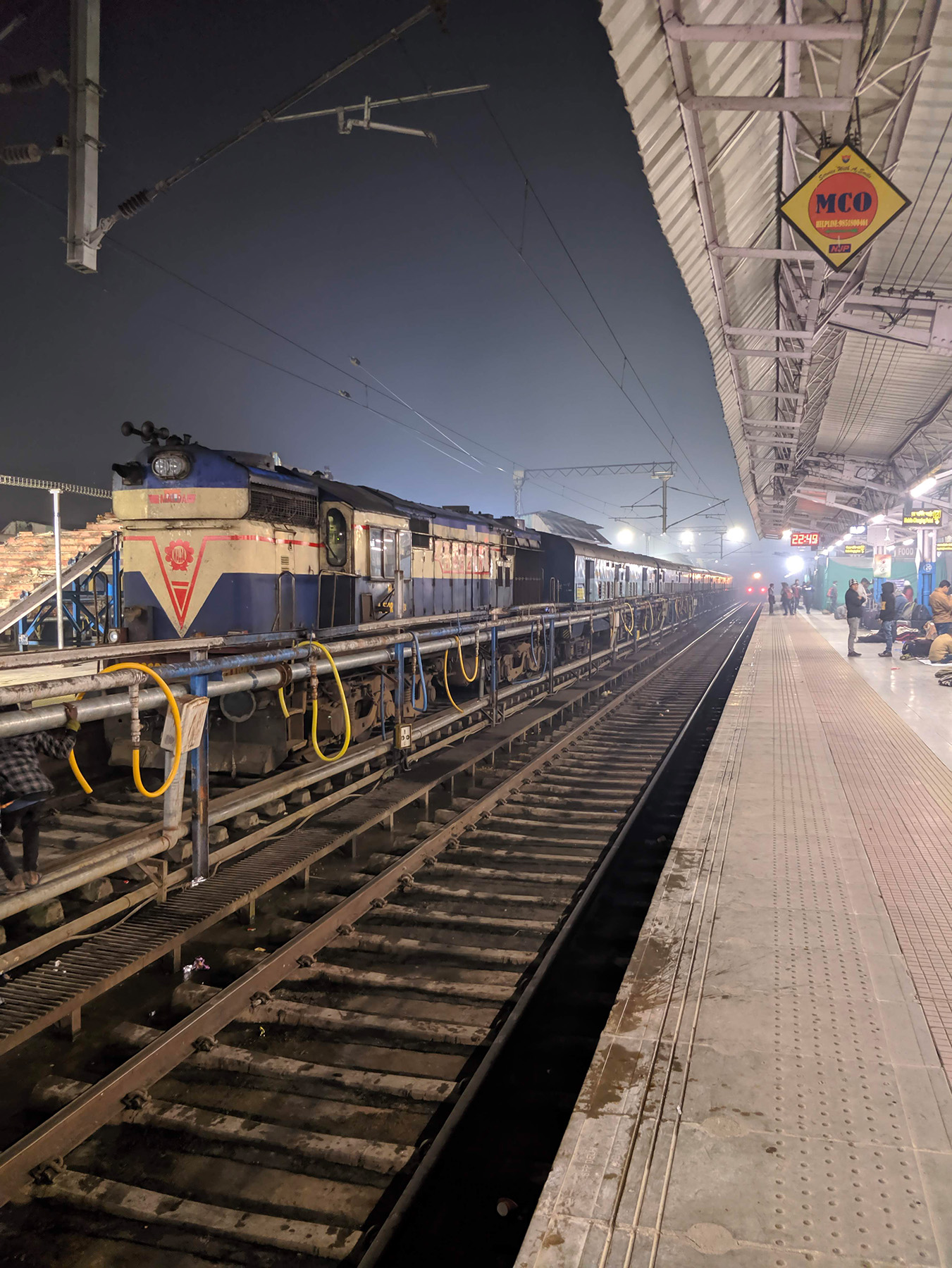 Waiting for the train