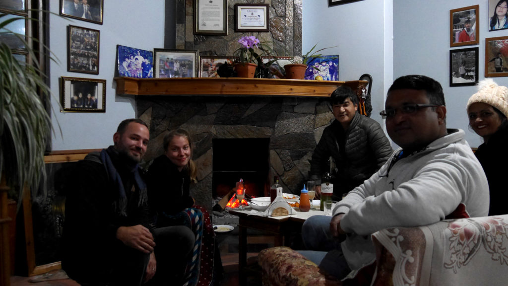 Tamang in the middle and the couple from Kolkata on the right side