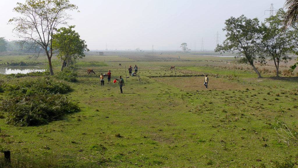 On the way we saw people working on the fields