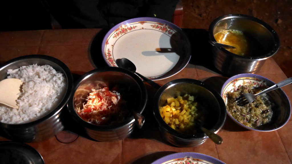 Delicious Khasi food. The eggplant paste on the right was sooo yummy