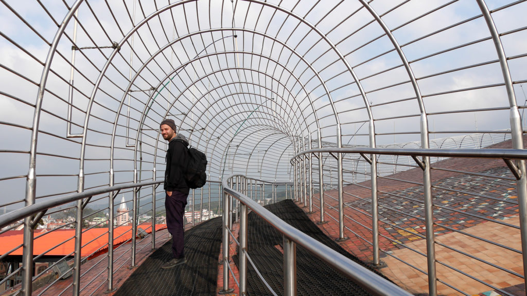 On top of the Don Bosco building you can find this construction and some great views