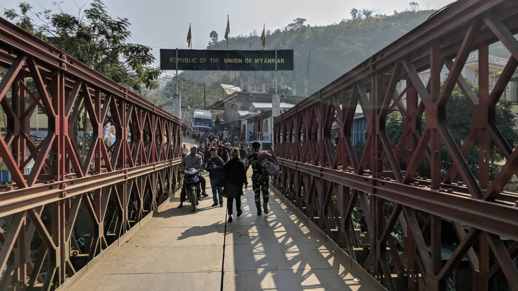 The border guard leading us from India to Myanmar