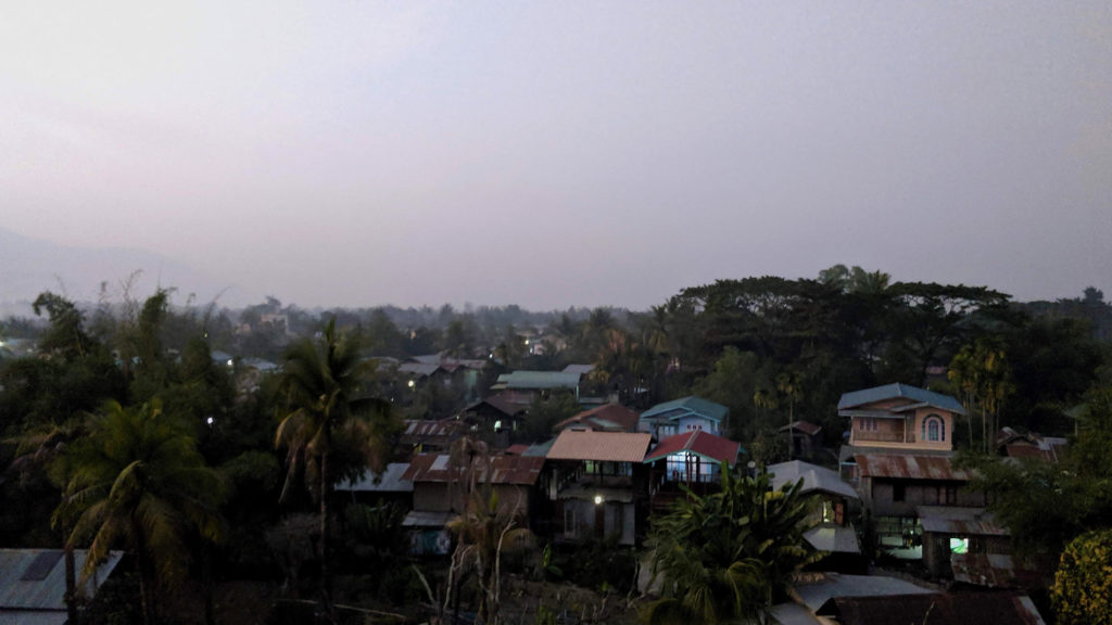 The evening in Kalay looked, felt and sounded like South-East Asia