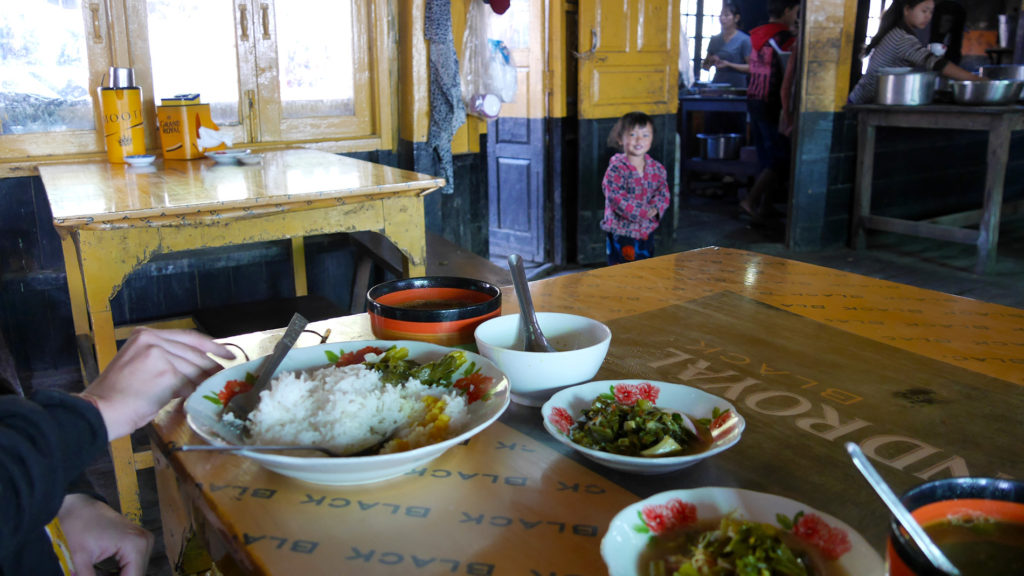 Our first traditional vegetarian Burmese meal