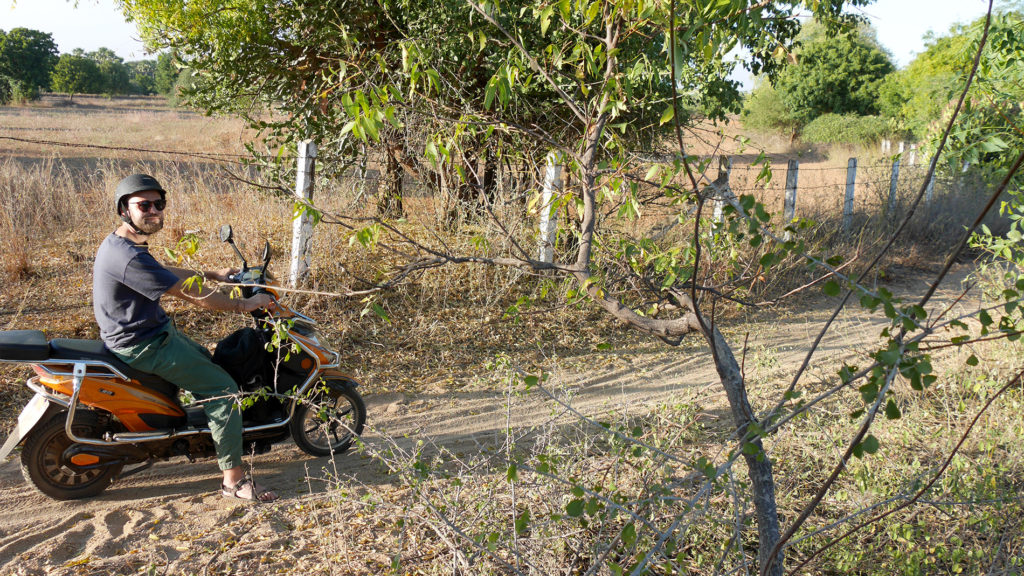 Cruising around on Bagan's dusty roads