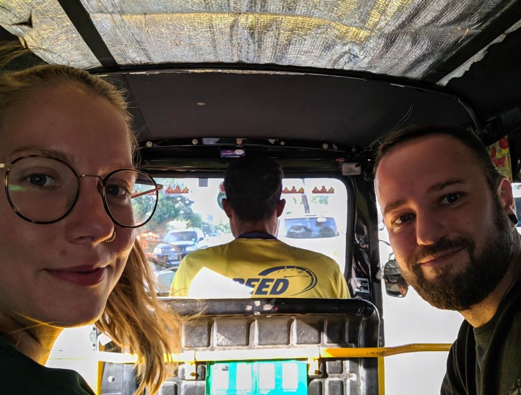 Tuctuc was a good vehicle to get around the city. We used Grab app to order tuctucs – it's really practical and that way you also don't have to negotiate about the price