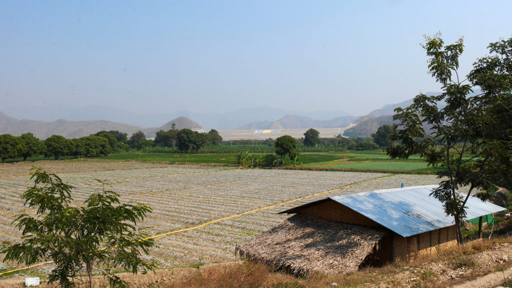 Fields and mountains