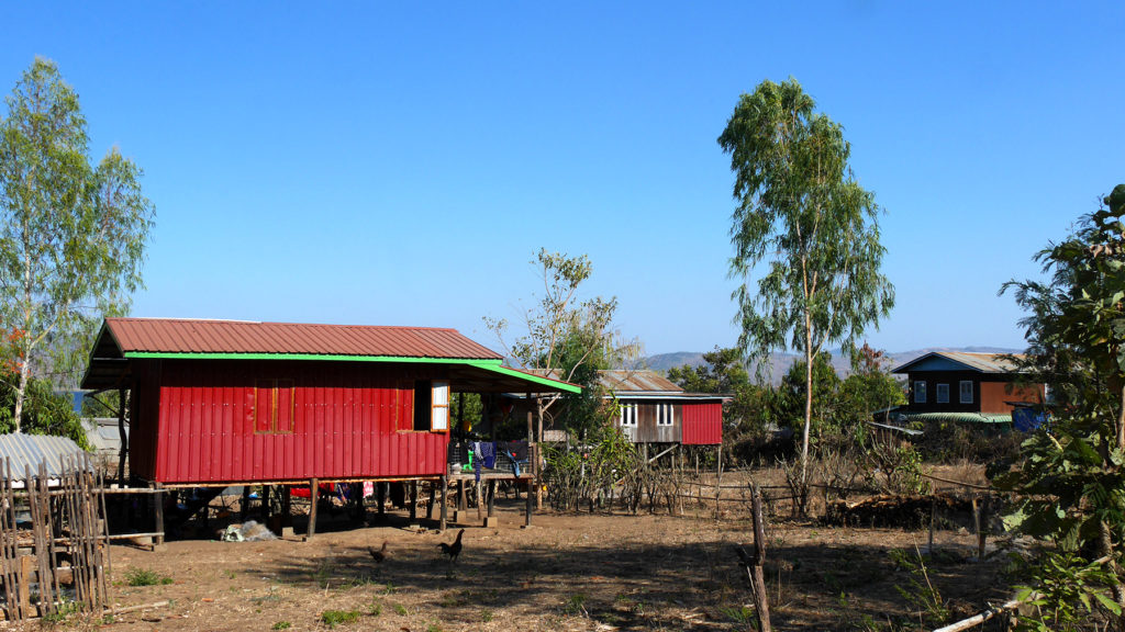 Rural houses on the island