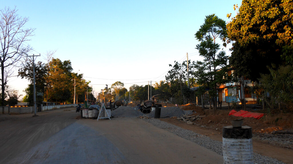 Eine Baustelle am morgen vertreibt Kummer und Sorgen