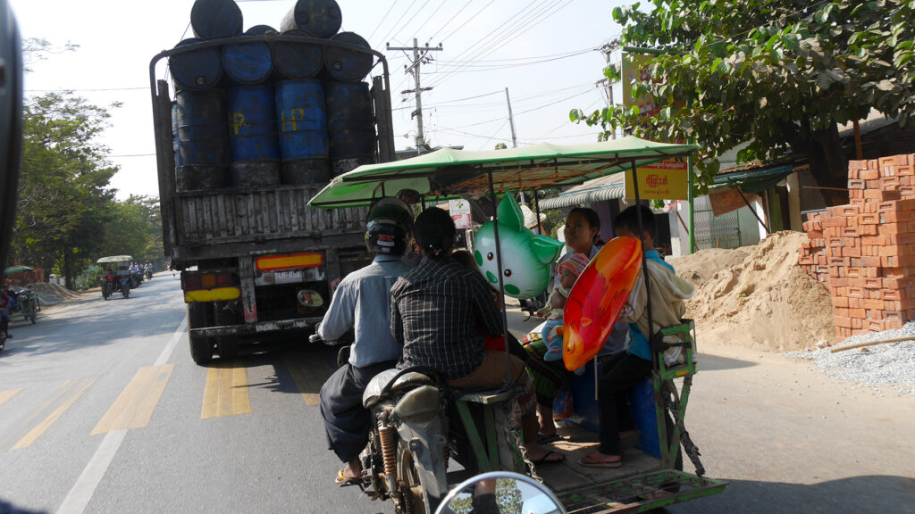 Rickshaws too, of course, as they are basically a motorbike with a side wagon