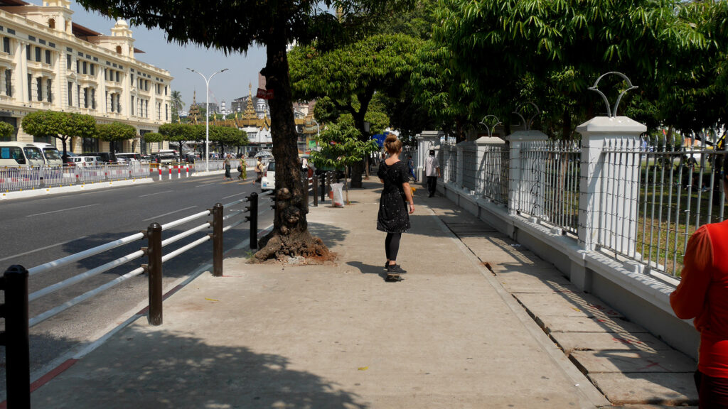 Einige Straßen in Yangon waren allerdings wirklich gut zum Skaten geeignet...